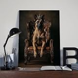 Malinois Royal Dog Poster Leinwand Poster Schlafzimmer Dekor Landschaft Büro Zimmer Dekor Geschenk 50 x 75 cm