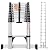 DEZEX Telescoping Ladder,16.5 FT Aluminum Multi Button Retraction Lightweight Ladder with 2 Triangle Stabilizers and Stabilizer Bar,Heavy Duty 375 lbs Max Capacity,Ideal for Home, RV, and Outdoor