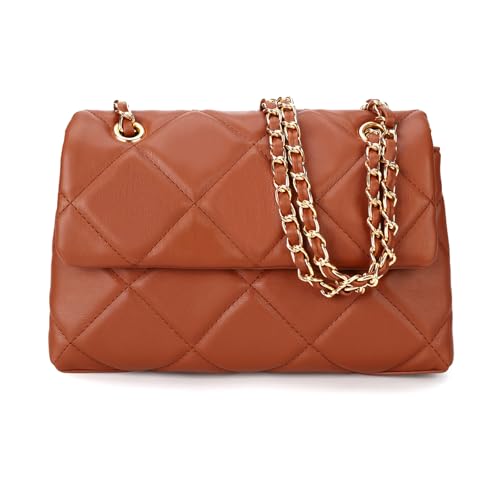 Image of Gladdon Quilted Crossbody Purses for Women Small Ladies Shoulder Bags with Chain Trendy Clutch Purse Cute Designer Bag