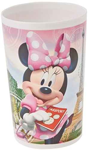 FUN HOUSE 005509 Disney Minnie Verre pour Enfant Polypropylène Rose 10 x 0,025 x 6,5 cm Cover