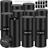 Tanlade 10 Pcs Tea Tin Canister 23oz Metal Round...