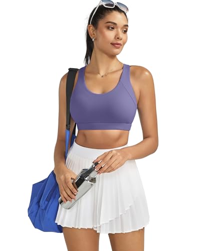 Image of RUNNING GIRL Sports Bras for Women,Seamless Strappy Sports Bra High Support Crisscross Back with Removable Pads