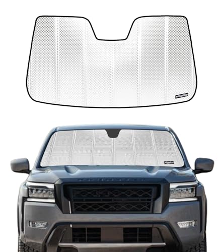 Pigenius Windshield Sun Shade for Nissan Frontier 2022-2025. Reflective Aluminum Film Front Window...