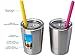 Housavvy 2 Pack 8 OZ Insulated Stainless Steel Kids Cups with Lids and Silicone Straws,BPA Free Toddler Cups for Kids Smoothie Drinking