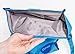 OmieBox Lunch Bag - Packaging May Vary - Washable Rolltop Reusable Nylon Lunch Tote with Secure Closure and Adjustable Strap - 14.5 x 9 Inches (Blue)