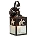 VAXCEL Trail 1 Light Bronze Rustic Horse Cowboy Outdoor Wall Lantern Clear Glass