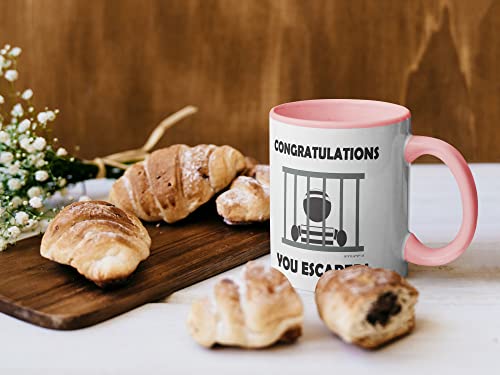 Stuff4 Leaving Gifts for Men or Women, Congratulations You Escaped Retirement Mug - Image 2