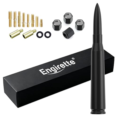 Image of Car Truck Antenna with Tire Valve Caps Universal Short Replacement for GMC Sierra Chevy Silverado Dodge Ram 1500 2500 3500 Ford F150 F250 F350 Super Duty Raptor, Car Accessories, Black