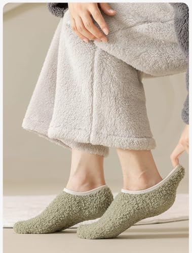 Image of Women'S Coral Velvet Padded Floor Shocks - Non-Slip & Super Warm Winter Shocks, Non Slip Warm Shocks | Winter Home Socks | Cozy Shocks For Women | Anti Skid Floor Shocks Jcs-8 (1 Pair - Multicolor)