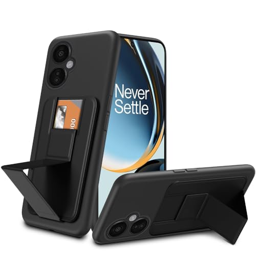 Capa para celular OnePlus Nord CE 3 Lite 5G / OnePlus Nord N30 5G com protetor de tela de vidro temperado, porta-cartões/compartimentos dobrável com suporte para carteira para OnePlus Nord N30 5G 2023