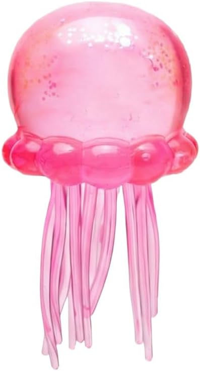 Jellyfish Squishy Squishies Jelly Fish Design Squeeze Stress Ball Toys Squishies Anxiety Stress Relief Squishy Cube Sugar Balls Sensory Toy Ball Cubes (Pink)