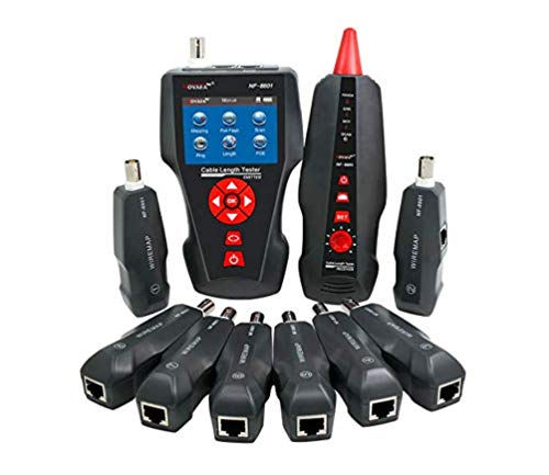 Preisvergleich Produktbild HYLH Multifunktionaler Netzwerkkabeltester, LCD-LeitungsläNgentester, Haltepunkttester, Rj45, Rj11, Bnc, Ping / Poe (Nf-8601)