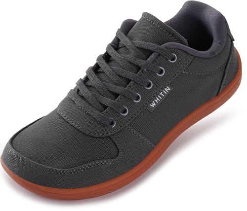 Image of WHITIN Women's Minimalist Barefoot Shoes Wide Toe Box W882 | Natural Toe Freedom, Zero Drop Balance, Flexible Thin Sole, Lightweight Canvas Comfort, Daily Walking