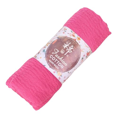 Talk to The - Pañuelo de algodón transpirable de gran tamaño para mujeres, musulmanas, para la cabeza, cuello, bufandas, chal, hot pink, Talla única
