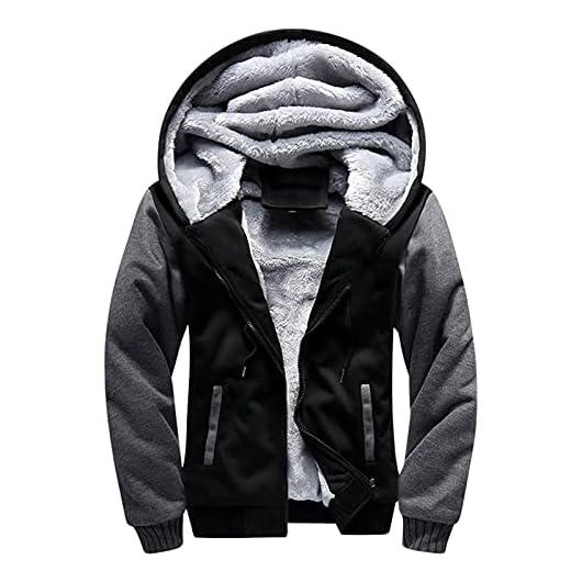 BIBOKAOKE Mäns toppar retro trenchcoat höst vinter streetwear med flera fickor jaktkläder sportsport trenchcoat med huva vandringsjacka fleece varm funktionell jacka, Svart 14, 3XL