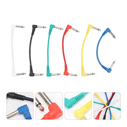 ARTIBETTER 6Pcs 15Cm Patch Cable de Guitarra Cabo de Efeito de Guitarra Cabos de Pedal de Redução de