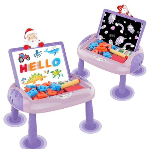MAYESAR Gifts for 1-2 Year Old Girls,Toddlers Toys with Magnetic Letters and Numbers, Art Easel for Kids 1 2 Year Old, Girl Birthday Christmas Gifts (Purple)