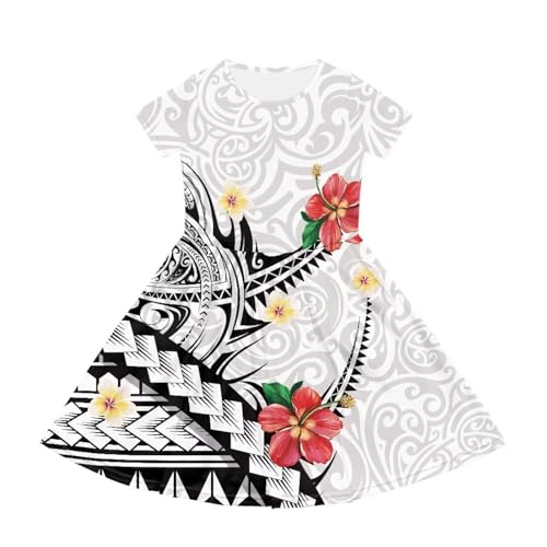 Girls Short Sleeve Dress 3D Print Unique Casual Kids Dresses Dresses for Kids 2-143