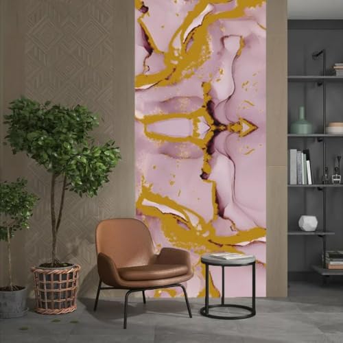 Image of Self-Adhesive Wallpaper & Wall Stickers, Pink Golden