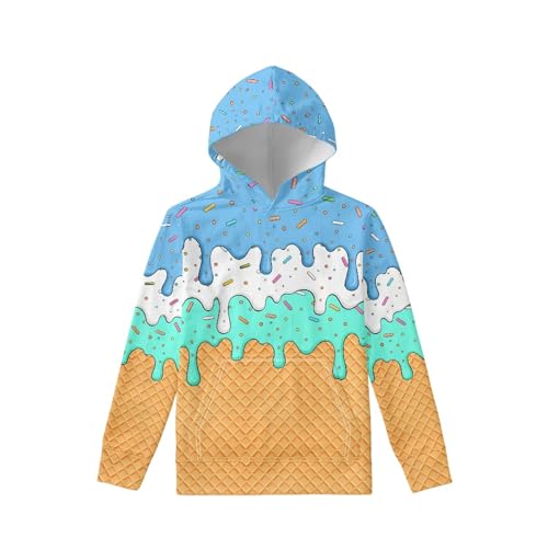 Image of Coloranimal Unisex Girls and Boys Long Sleeve Hoodies Hoody Athletic Pullover Sweatshirts Tops Age 6-16year