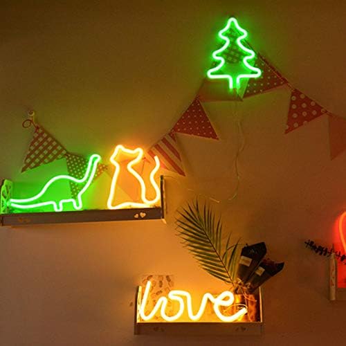 belupai LED Neon Light Signs Room Decor LED Neon Night Lights Battery Powered and USB Operated Indoor Lighting Bedside and Table Lamps for Bedroom Christmas Party Home Decoration (Lightning)