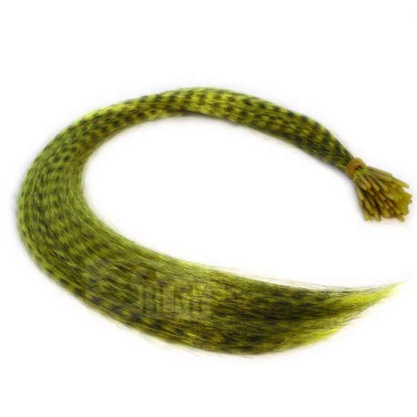 40 cm 10 Feathers with Feather Extensions Grizzly I tip Hair 0.4g