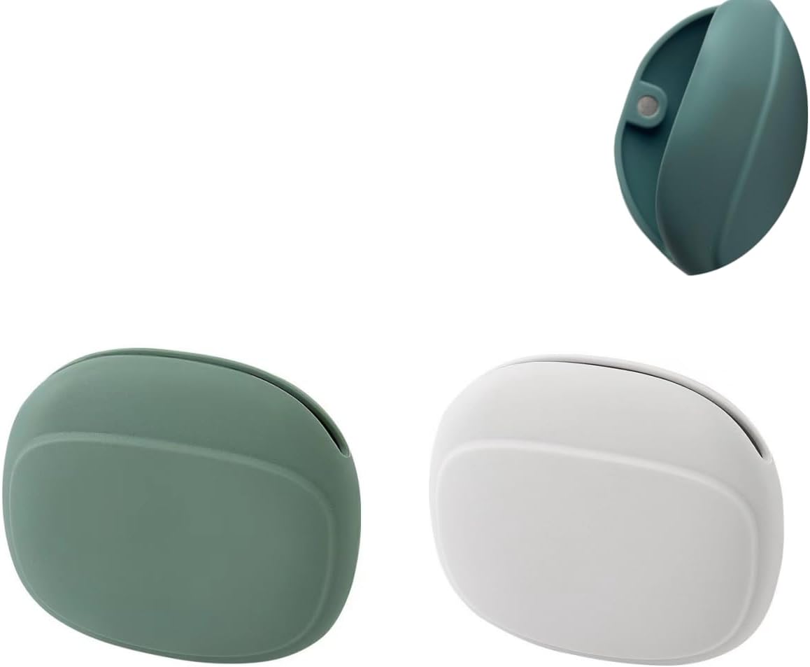 2 Pack Wired Earbuds Organizer Silicone Earphone Case with Magnetic Snap Closure in-Ear Headphones Carrying Case Storage Bag for Apple EarPods Headphone Wireless Earbud in-Ear Earphones