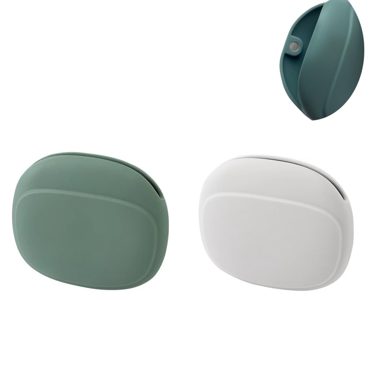 2 Pack Wired Earbuds Organizer Silicone Earphone Case with Magnetic Snap Closure in-Ear Headphones Carrying Case Storage Bag for Apple EarPods Headphone Wireless Earbud in-Ear Earphones