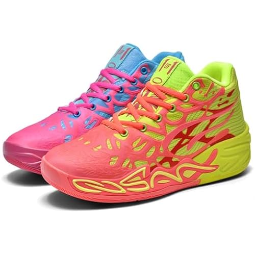 Y2K Basketball Boots Mesh Breathable Fire Stylish Shoes for Sports and Casual Wear with Unique Flame Design Mid-Top Casual Ankle