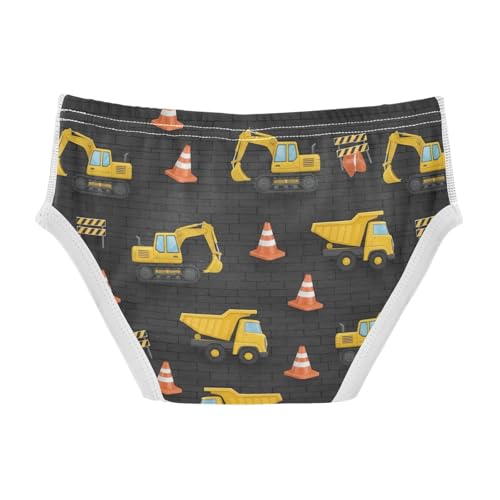 ODAWA Cute Trucks Excavators Toddler Briefs Cotton, Toddler Underwear Boys 2T2
