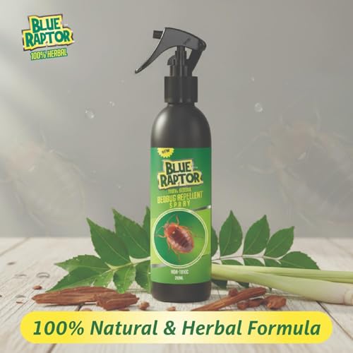 Image of Natural Bed Bug Repellent Spray | Herbal, Non-Toxic Formula | Fast-Acting Protection for Home, Mattress, Sofa & Furniture | Safe for Children & Pets | 200ml Pack of 1
