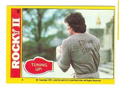 Sylvester Stallone as Rocky Balboa Rocky II trading card #34 1979 Italian Stalion