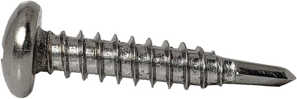 Viti a croce, viti autofilettanti, 100 pezzi M4.2/M4.8 Viti autofilettanti a testa tonda in acciaio inossidabile 410 Viti a coda di trapano autofilettanti con intaglio(50mm M4.2)