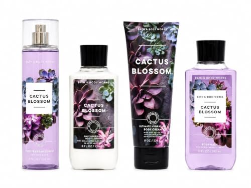 Bath & Body Works Cactus Blossom 4 Piece Body Care Set - Mist Cream Lotion & Wash