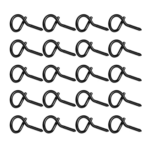 DOITOOL 20 st skruvar ögonkrokar självgängande skruvring metall ögonkrokar trä terminal ring ögla krokar hängmatta stativ