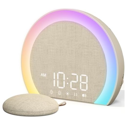 ANJANK Extra Loud Alarm Clock with Wireless Bed Shaker, Vibrating Dual Alarm with Light Wake Up for Heavy Sleepers & Hearing Impaired, 9-Color Night Light, 8 Sounds, 0-100% Dimmer, USB Charger