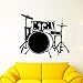 Produktbild Xbwy Musikinstrument Wandaufkleber Removable Vinyl Drum Kit Schlagzeuger Musik Wandtattoo Musik Bar Wand Kunst Wandbild Musical Dekor 57X51 Cm