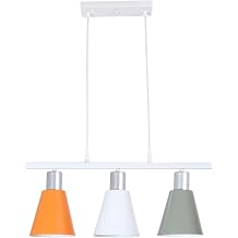 Fer Avize Trendy Modern Tasar m Cafe Mutfak Salon Turuncu Beyaz Ye il Renkli S ral  3 L  Avize