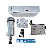 Kit de moteur de broche CNC, 0,5 kW refroidi par air mandrin de broche ER11 CNC 200W300W400W500W Broche pinces à moteur / 52 mm/Alimentation/régulateur de vitesse for DIY CNC pour gravure DIY, gra