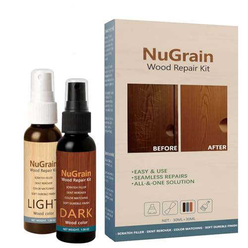 NuGrain Wood Repair Kit, Professional Wood Floor Scratch Repair,Easy-Fix Wood