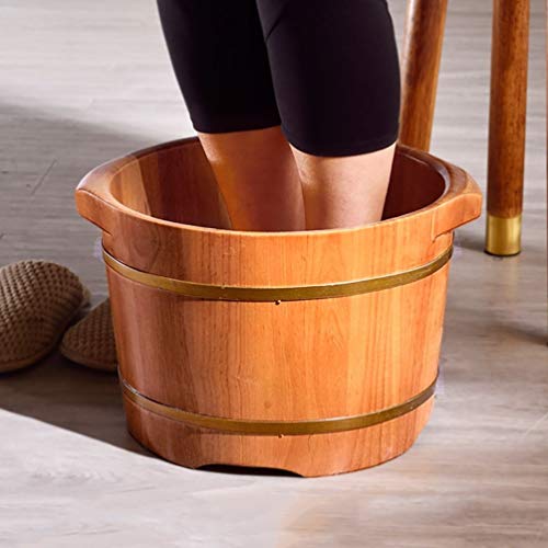 Tina de madera para baño de pies 38 cm diámetro x 22.5 cm alto miniatura 5