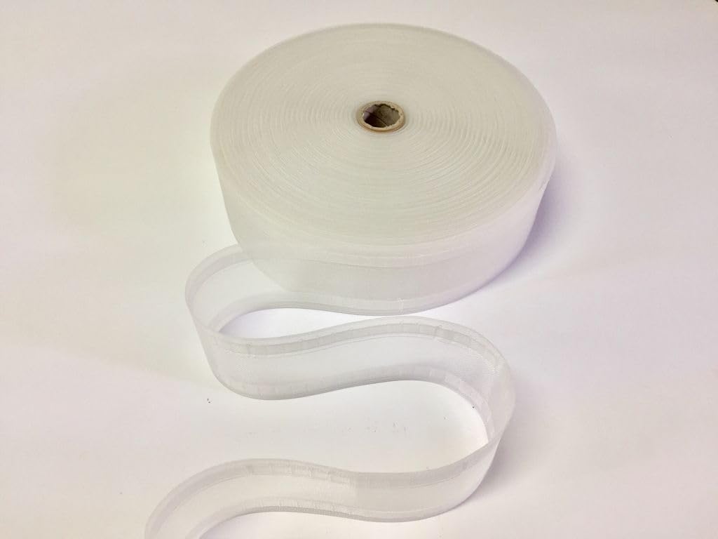 Fettuccia Per Tende A Onde Wave 6cm 8cm Nastro Trasparente Per Riloga Nastri X Orli Tende Da Interni Con Tasche Per Tende Con Fettuccia onda (20 metri)