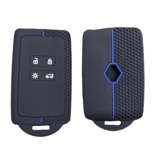Coque de clé de voiture en silicone pour Dacia Renault Clio, Megane, Koleos, Kadjar, Kangoo, Twingo, Talisman, Captur, Espace, Duster (Bleu) Coque de clé de voiture en silicone pour Dacia Renault Clio, Megane, Koleos, Kadjar, Kangoo, Twingo, Talisman, Captur, Espace, Duster (Bleu)