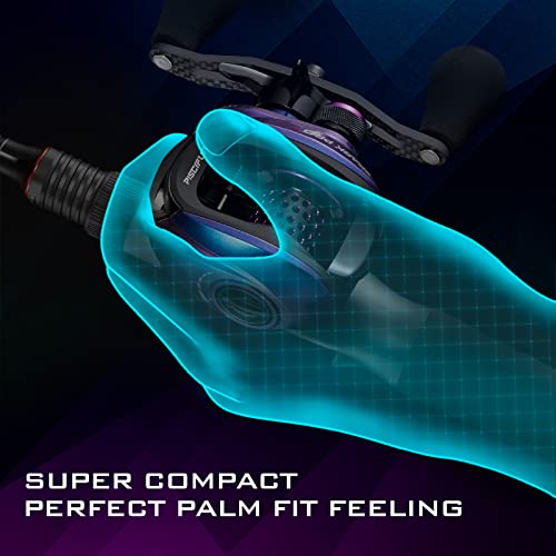 Piscifun Alijoz Moulinet De Pêche 400 Baitcaster, Résistance Maximale De 15,9 Kg, Cadre En Alliage Daluminium Rapport De Vitesse 811 Moulinet De Moulage A Profil Bas Pour Musque Poignee Gauche