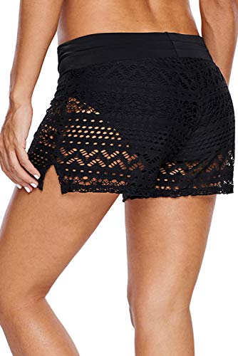 Lopie Women Board Shorts Bikini Bottom Swimsuit Skort Swimdress4