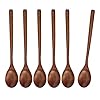 T TOOYFUL 6 Stuks Lange Lepels Houten Koreaanse Stijl 9 ”Inch Natural Wood Soep Koken