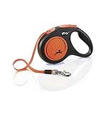 für Hunde bis 25 kg FLEXI New NEON neon-orange Gurt 5 m