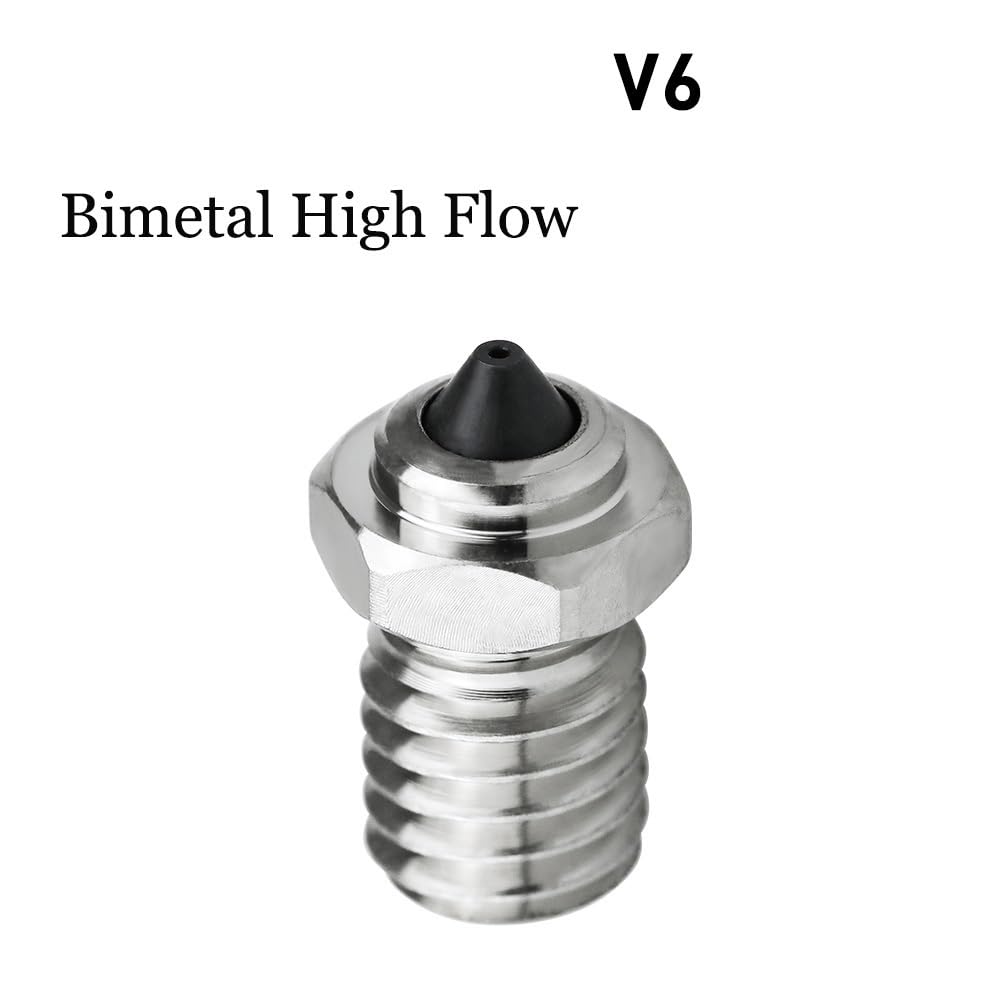 Set di 5 ugelli bimetallici ad alto flusso da 0,4/0,6/0,8 mm for stampanti 3D - I3 Mega/I3 Me.ga S/I3 Me.ga X/I3 Me.ga X Pro/Chir0n(0.6mm)