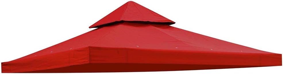8x8 Ft Garden Canopy Gazebo Replacement Top Red Color Patio Sun Shade