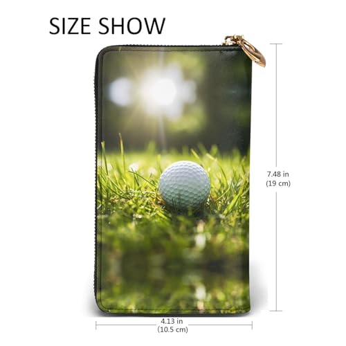 Cartera para llaves y tarjetas en piel con grabado de golf original 5